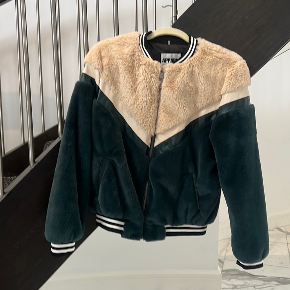 Apparis Florence faux fur bomber jacket. NEW WITH TAGS